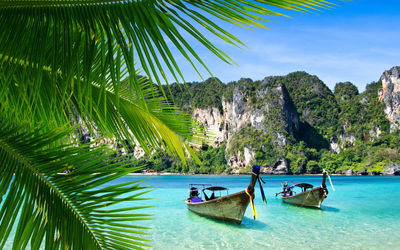 Ljuddämpande tavla - Tropical landscape 3d