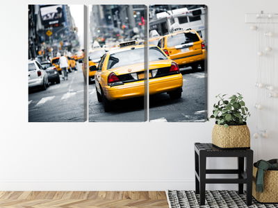 Ljuddämpande tavla - Taxis on the streets of new