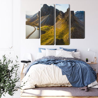 Ljuddämpande tavla - 3d aerial view of icelandic