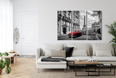 Ljuddämpande tavla - Red retro car