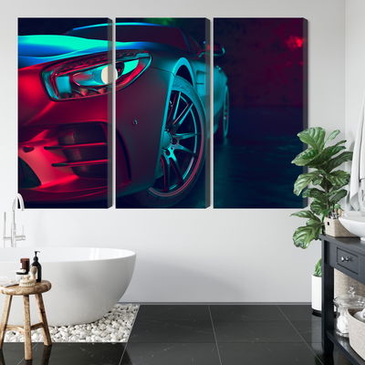 Ljuddämpande tavla - Front of a 3d sports car