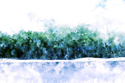 Ljuddämpande tavla - Abstract forest - watercolour