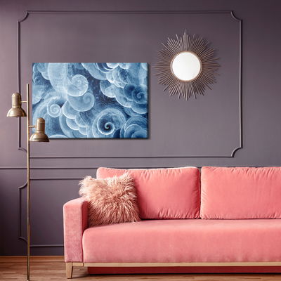 Ljuddämpande tavla - Abstract agitated waves