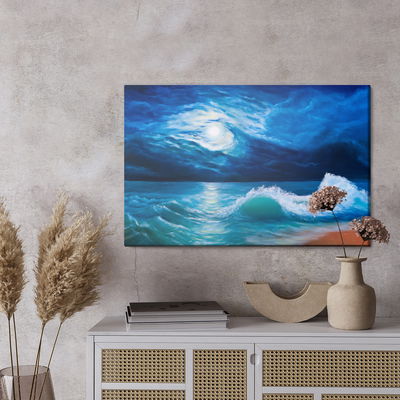 Ljuddämpande tavla - Sea at night