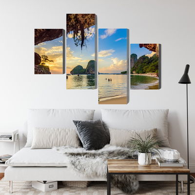 Ljuddämpande tavla - Sunset on a beach in thailand