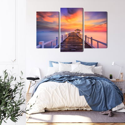 Ljuddämpande tavla - Sunset over the pier
