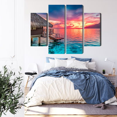 Ljuddämpande tavla - Sunset over the south pacific