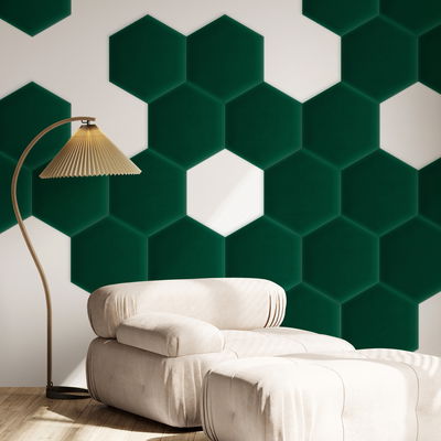 Sekskantet lydabsorber - fløjl