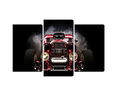 Ljuddämpande tavla - Hot rod car on a smoke