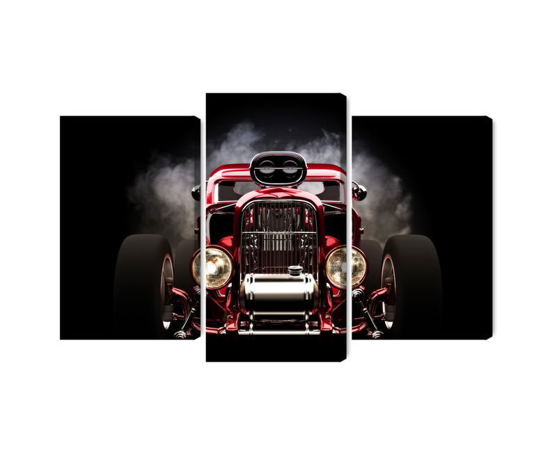 Ljuddämpande tavla - Hot rod car on a smoke