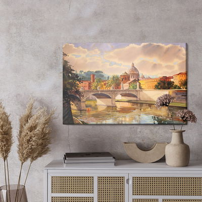 Ljuddämpande tavla - The tiber river in Rome