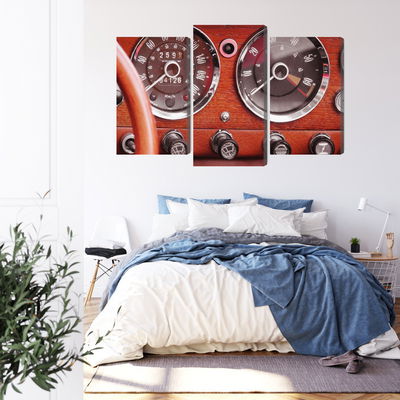 Ljuddämpande tavla - Counters in a retro car