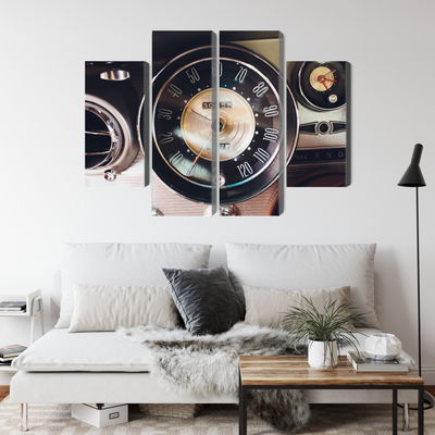 Ljuddämpande tavla - The dashboard in an old car