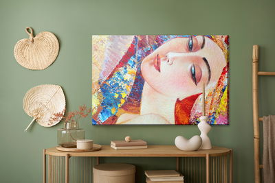 Ljuddämpande tavla - Colorful portrait of a young