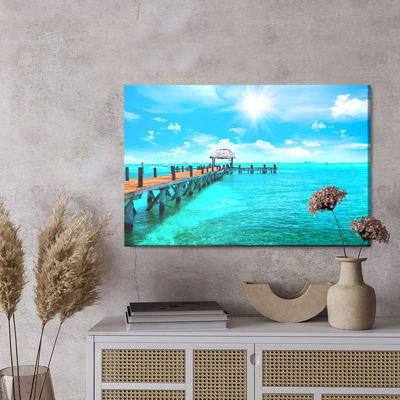 Ljuddämpande tavla - A pier in the caribbean sea