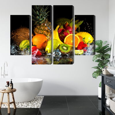 Ljuddämpande tavla - Fruit with a splash of water