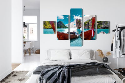 Ljuddämpande tavla - Boats at the andaman sea