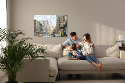 Ljuddämpande tavla - New York street as painted