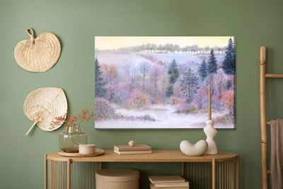 Ljuddämpande tavla - Winter forest in the valley