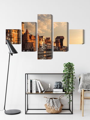 Ljuddämpande tavla - The port of gdansk at sunset