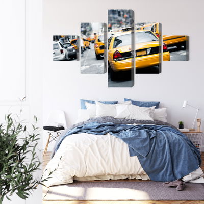 Ljuddämpande tavla - Taxis on the streets of new