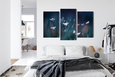 Ljuddämpande tavla - Ladybugs and wildflowers