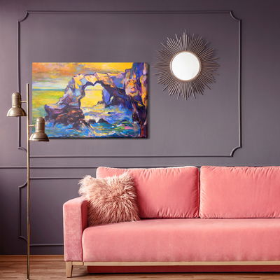 Ljuddämpande tavla - Sea and cliff