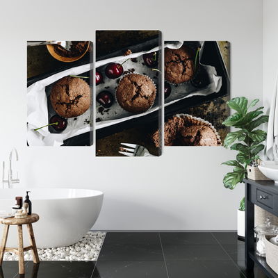 Ljuddämpande tavla - Muffins with cherries