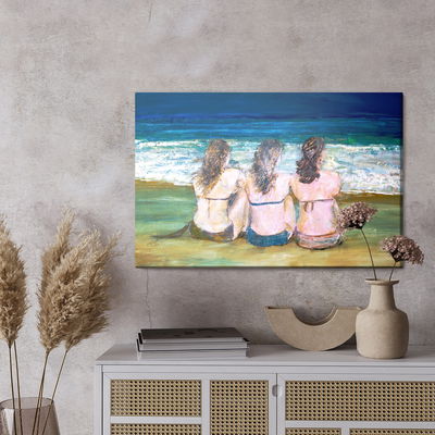 Ljuddämpande tavla - Three women at the seaside