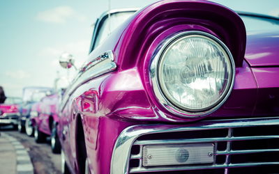 Ljuddämpande tavla - Retro style car headlight