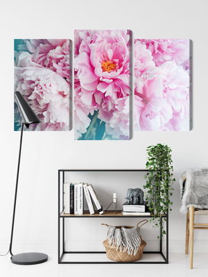 Ljuddämpande tavla - 3d peony bouquet