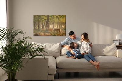 Ljuddämpande tavla - Spotted young deer