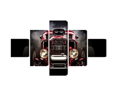 Ljuddämpande tavla - Hot rod car on a smoke