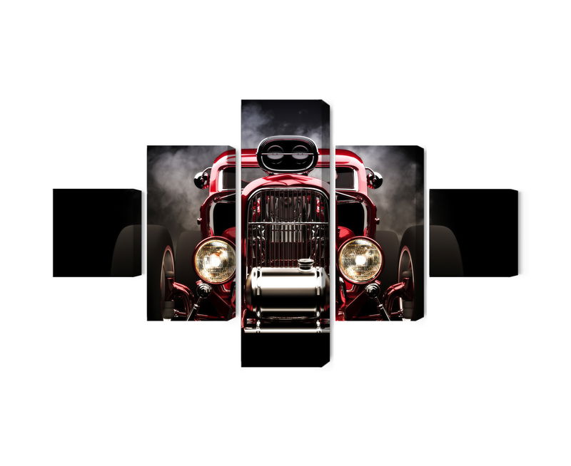 Ljuddämpande tavla - Hot rod car on a smoke