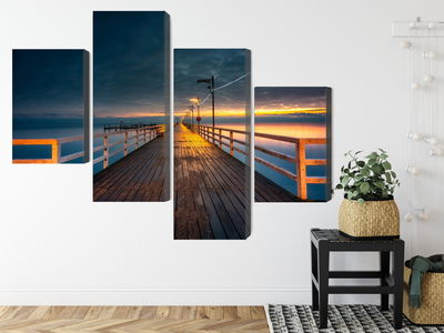 Ljuddämpande tavla - Evening view of the wooden