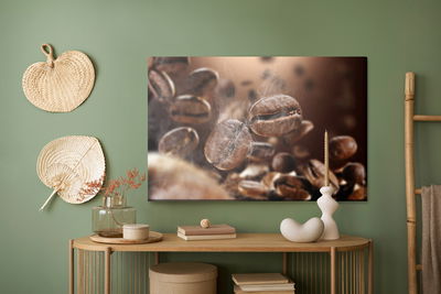 Ljuddämpande tavla - Hot coffee beans