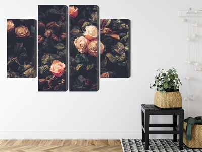 Ljuddämpande tavla - Pastel roses in vintage style