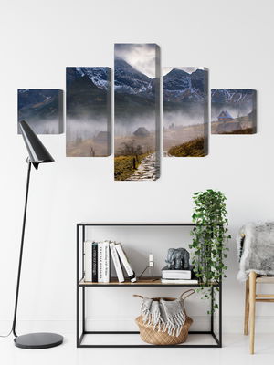 Ljuddämpande tavla - Misty landscape with hala