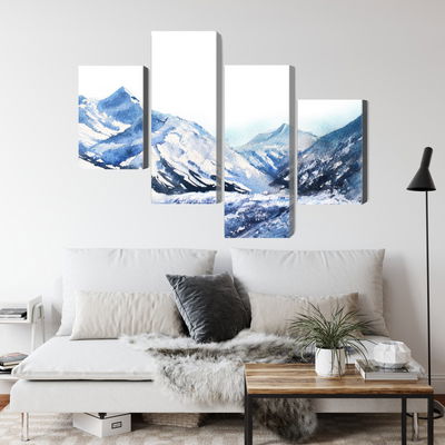 Ljuddämpande tavla - Watercolor mountain peak