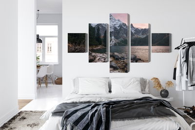 Ljuddämpande tavla - Lake and forest