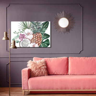 Ljuddämpande tavla - Tropical fruits and orchids