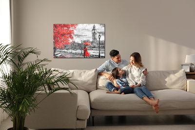 Ljuddämpande tavla - Lovers admiring the London