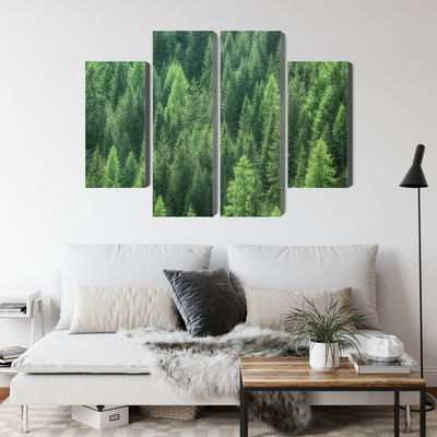 Ljuddämpande tavla - 3d green forest view