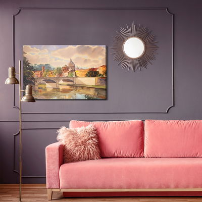 Ljuddämpande tavla - The tiber river in Rome