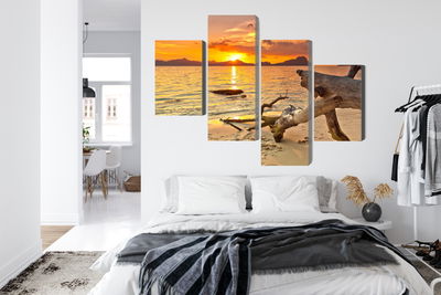 Ljuddämpande tavla - Sea landscape at sunset