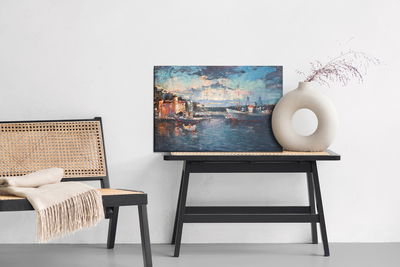 Ljuddämpande tavla - Sea city and port