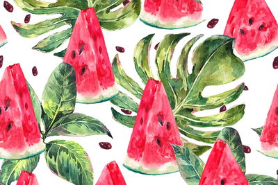 Ljuddämpande tavla - Watermelon with tropical