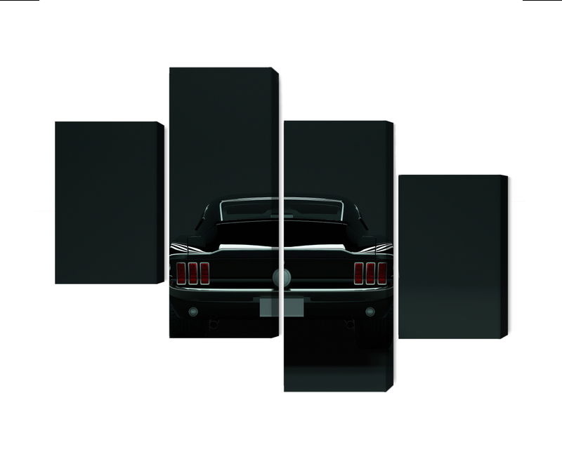 Ljuddämpande tavla - Vintage black muscle car