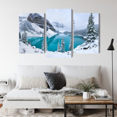 Ljuddämpande tavla - Moraine Lake in winter