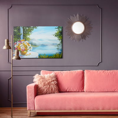 Ljuddämpande tavla - Summer landscape with the sea